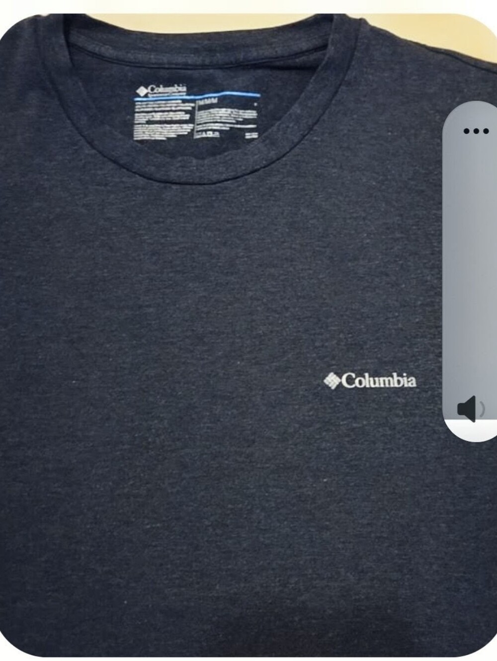 Columbia Men's Short Sleeve Crew T-Shirt - Navy Heather Blue M